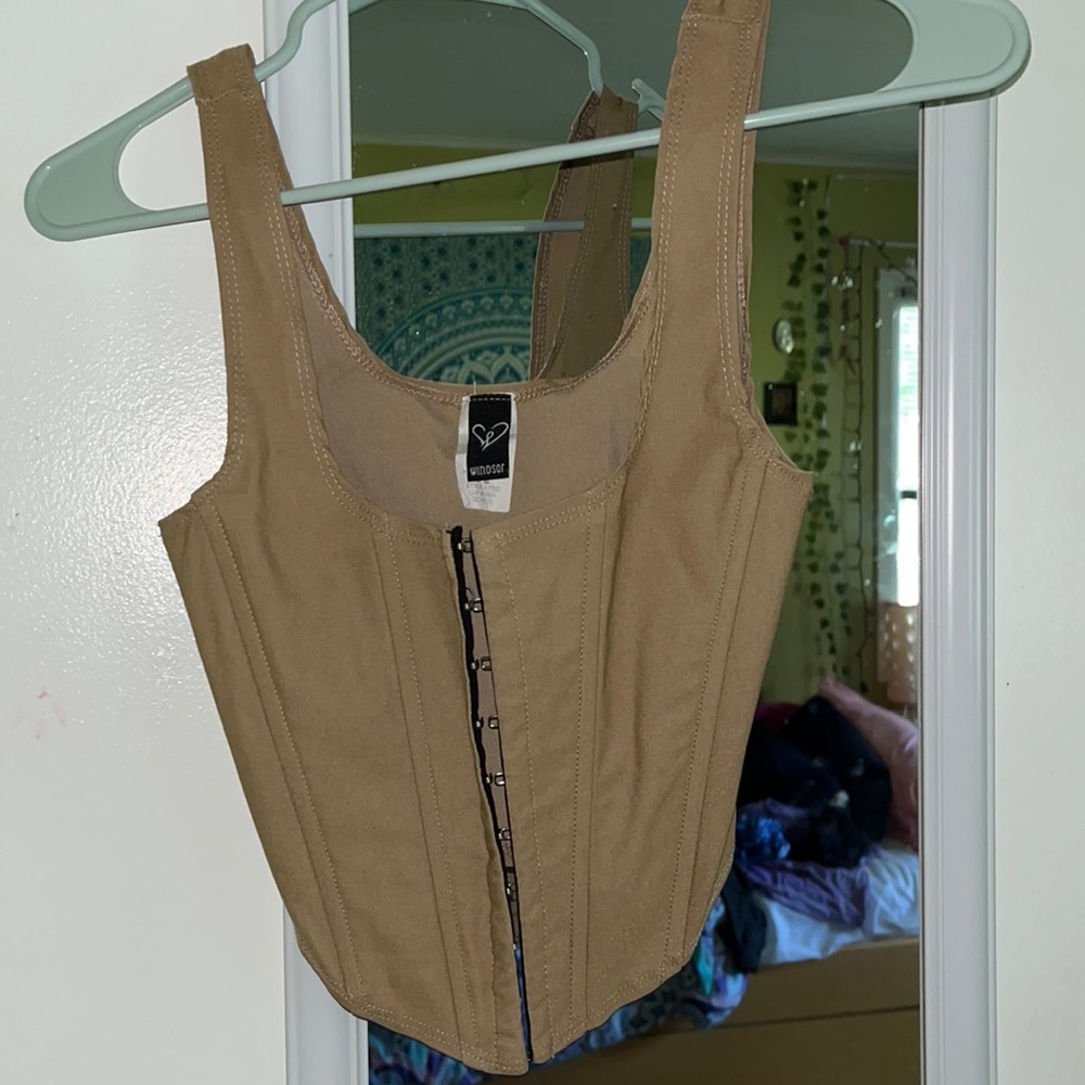 Mocha colored corset top